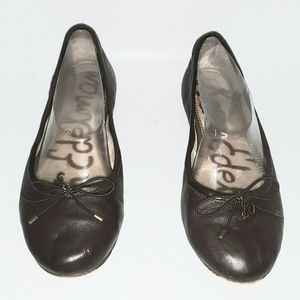 👠Sam Edelman 5 Brown Leather Ballet Flats Felicia